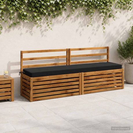 Vidaxl bankkussen soest 100% polyester zwart 200 x 40 x 8 cm