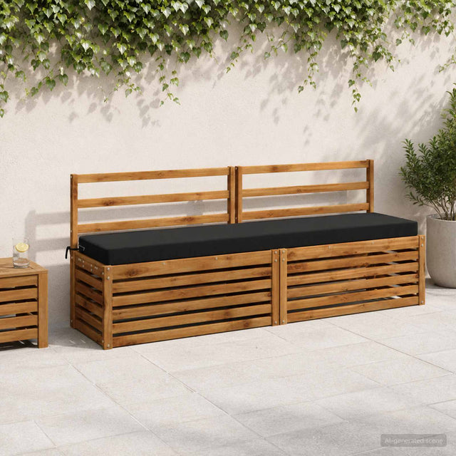 Vidaxl bankkussen soest 100% polyester zwart 200 x 40 x 8 cm