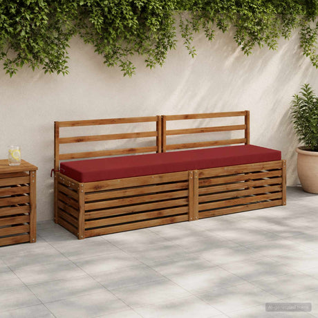 Vidaxl bankkussen soest 100% polyester wijnrood 200 x 40 x 8 cm