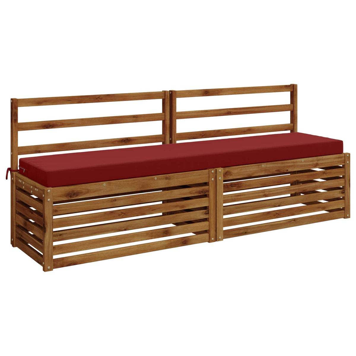 Vidaxl bankkussen soest 100% polyester wijnrood 200 x 40 x 8 cm