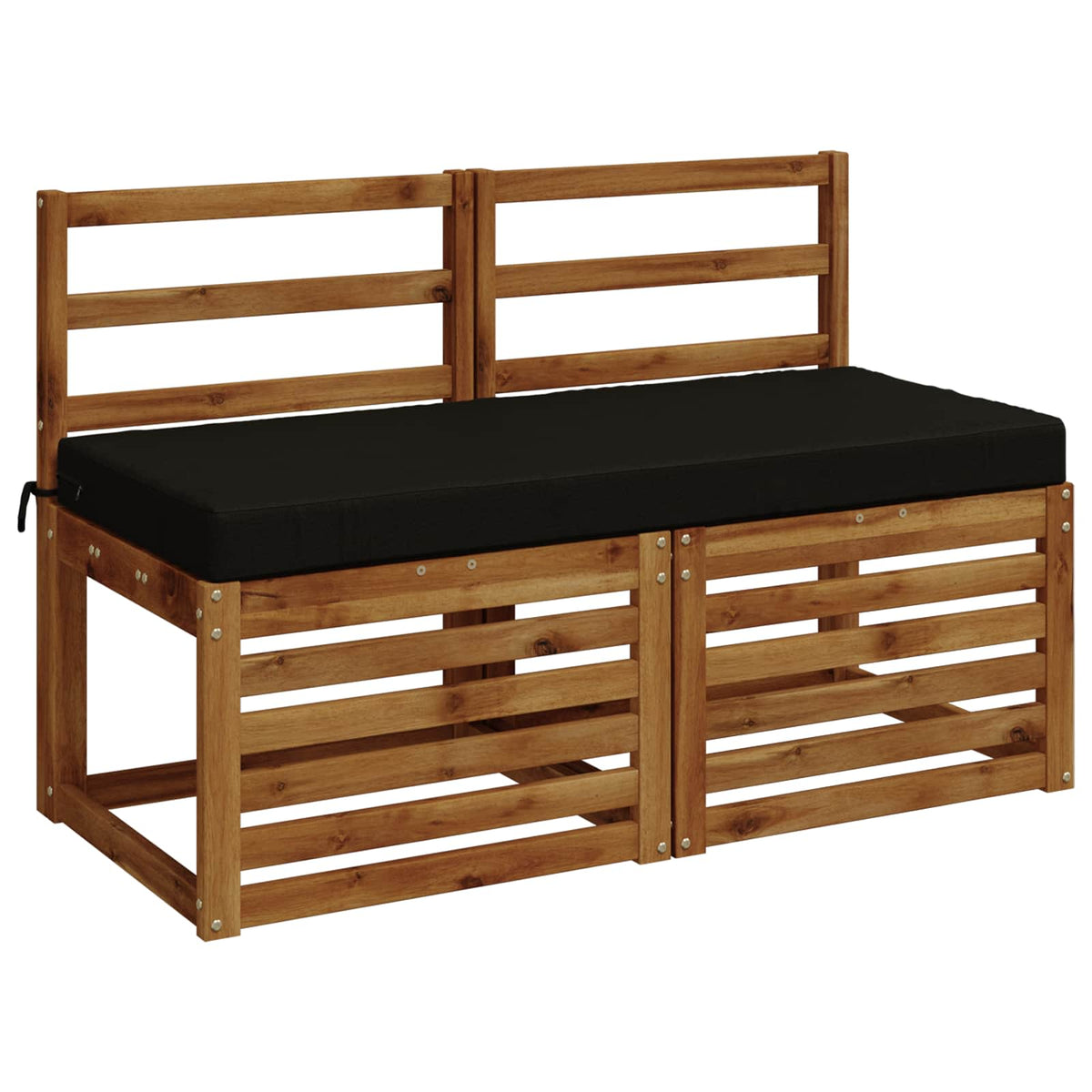 Vidaxl bankkussen soest 100% polyester zwart 110 x 50 x 8 cm
