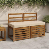 Vidaxl bankkussen soest 100% polyester crèmekleurig 110 x 50 x 8 cm
