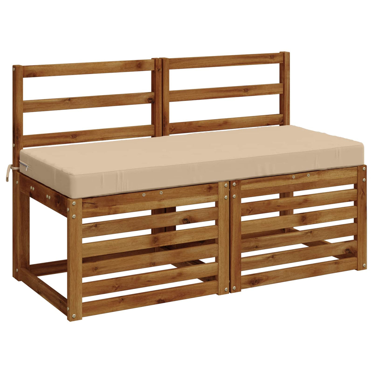 Vidaxl bankkussen soest 100% polyester crèmekleurig 110 x 50 x 8 cm