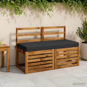 Vidaxl bankkussen soest 100% polyester antraciet 110 x 50 x 8 cm