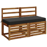 Vidaxl bankkussen soest 100% polyester antraciet 110 x 50 x 8 cm