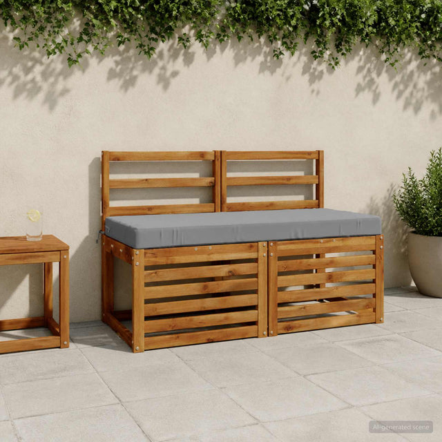 Vidaxl bankkussen soest 100% polyester grijs 110 x 50 x 8 cm