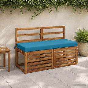Vidaxl bankkussen soest 100% polyester lichtblauw 110 x 50 x 8 cm