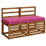 Vidaxl bankkussen soest 100% polyester roze 110 x 50 x 8 cm