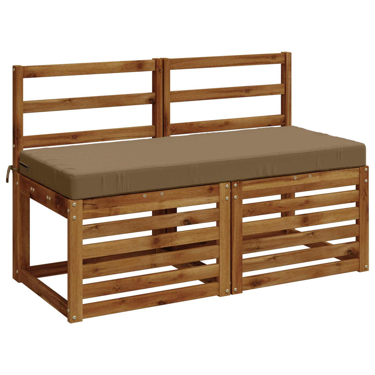Vidaxl bankkussen soest 100% polyester taupe 110 x 50 x 8 cm