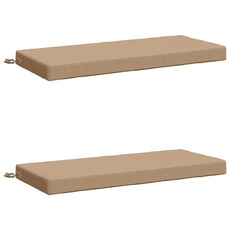 Vidaxl 2-delige bankkussens soest 100% polyester zand 120 x 50 x 8 cm