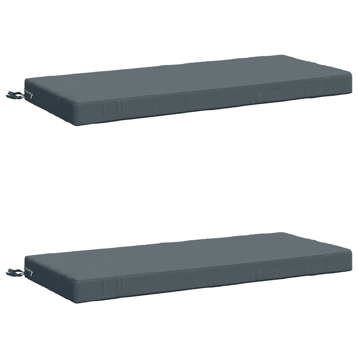 Vidaxl 2-delige bankkussens soest 100% polyester blauw 120 x 50 x 8 cm