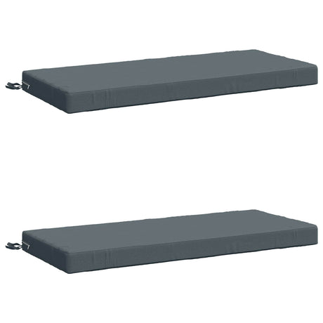Vidaxl 2-delige bankkussens soest 100% polyester blauw 120 x 50 x 8 cm