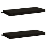 Vidaxl 2-delige bankkussens soest 2 st 100% polyester zwart