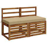 Vidaxl bankkussen soest 100% polyester beige 120 x 50 x 8 cm