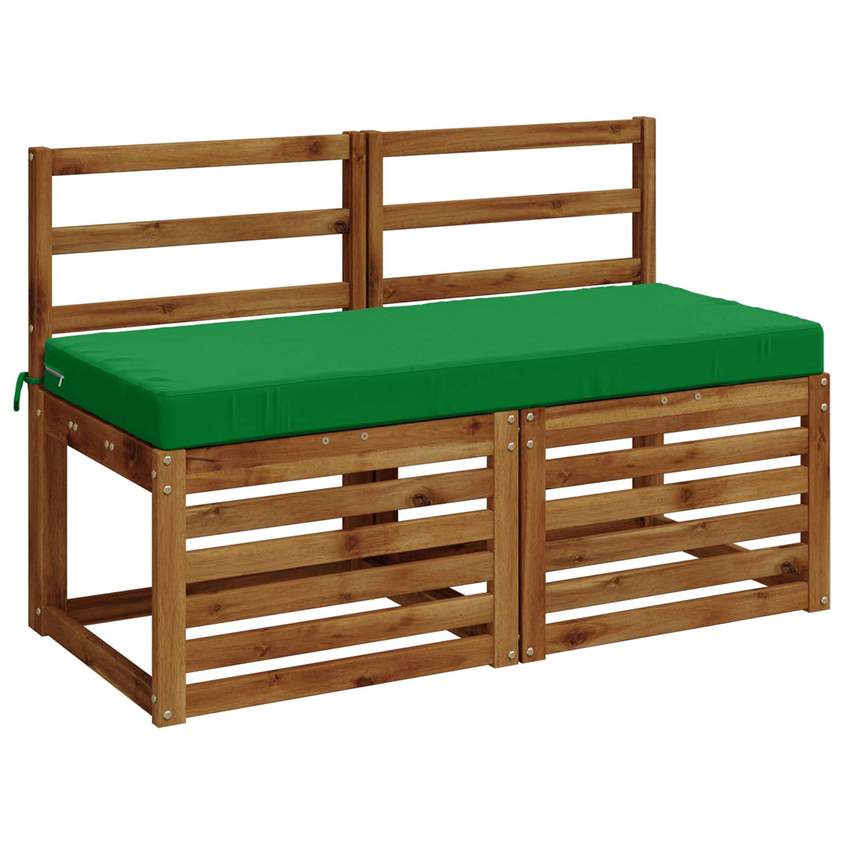 Vidaxl 2-delige bankkussens soest 100% polyester groen 120 x 50 x 8 cm