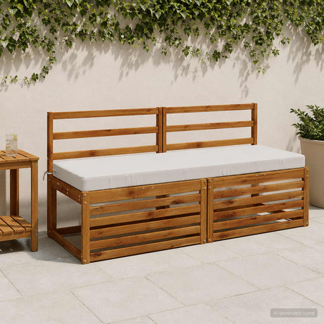 Vidaxl bankkussen soest 100% polyester wit 140 x 50 x 8 cm