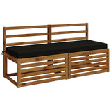 Vidaxl bankkussen soest 100% polyester zwart 140 x 50 x 8 cm