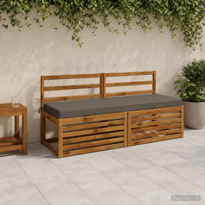 Vidaxl bankkussen soest 100% polyester grijs 140 x 50 x 8 cm