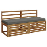 Vidaxl 2-delige bankkussens soest 2 st 100% polyester grijs