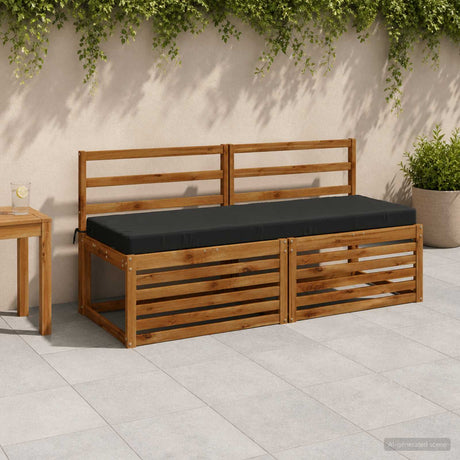 Vidaxl bankkussen soest 100% polyester antraciet 140 x 50 x 8 cm