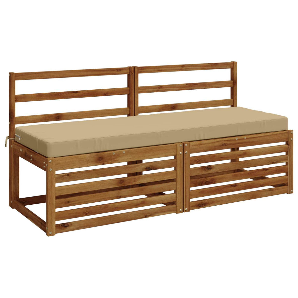 Vidaxl 2-delige bankkussens soest 2 st 100% polyester beige