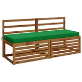 Vidaxl 2-delige bankkussens soest 2 st 100% polyester groen