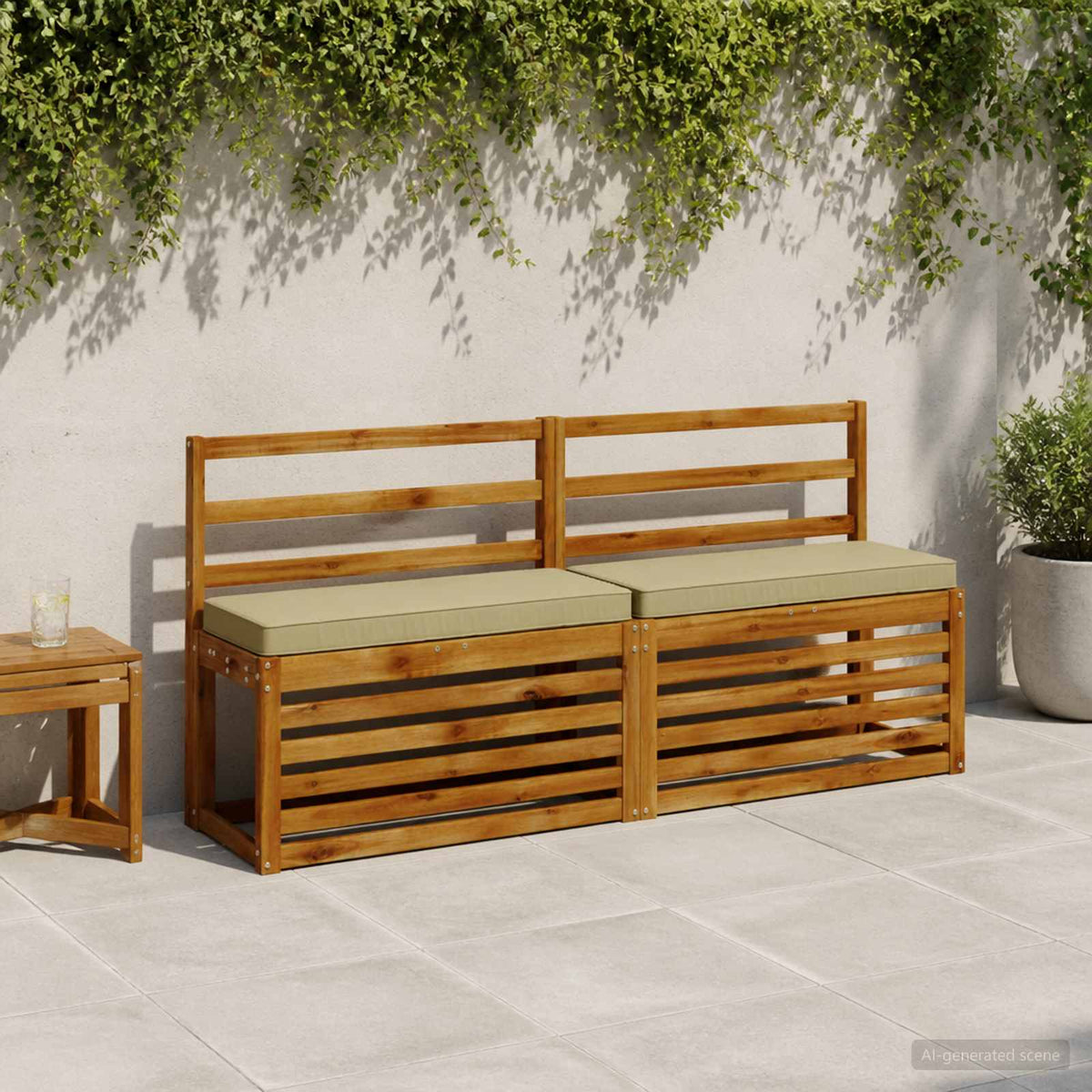 Vidaxl 1-delig bankkussen vught 100% polyester lichtgroen