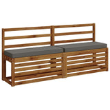Vidaxl 1-delig bankkussen vught 100% polyester grijs 60 x 30 x 5 cm