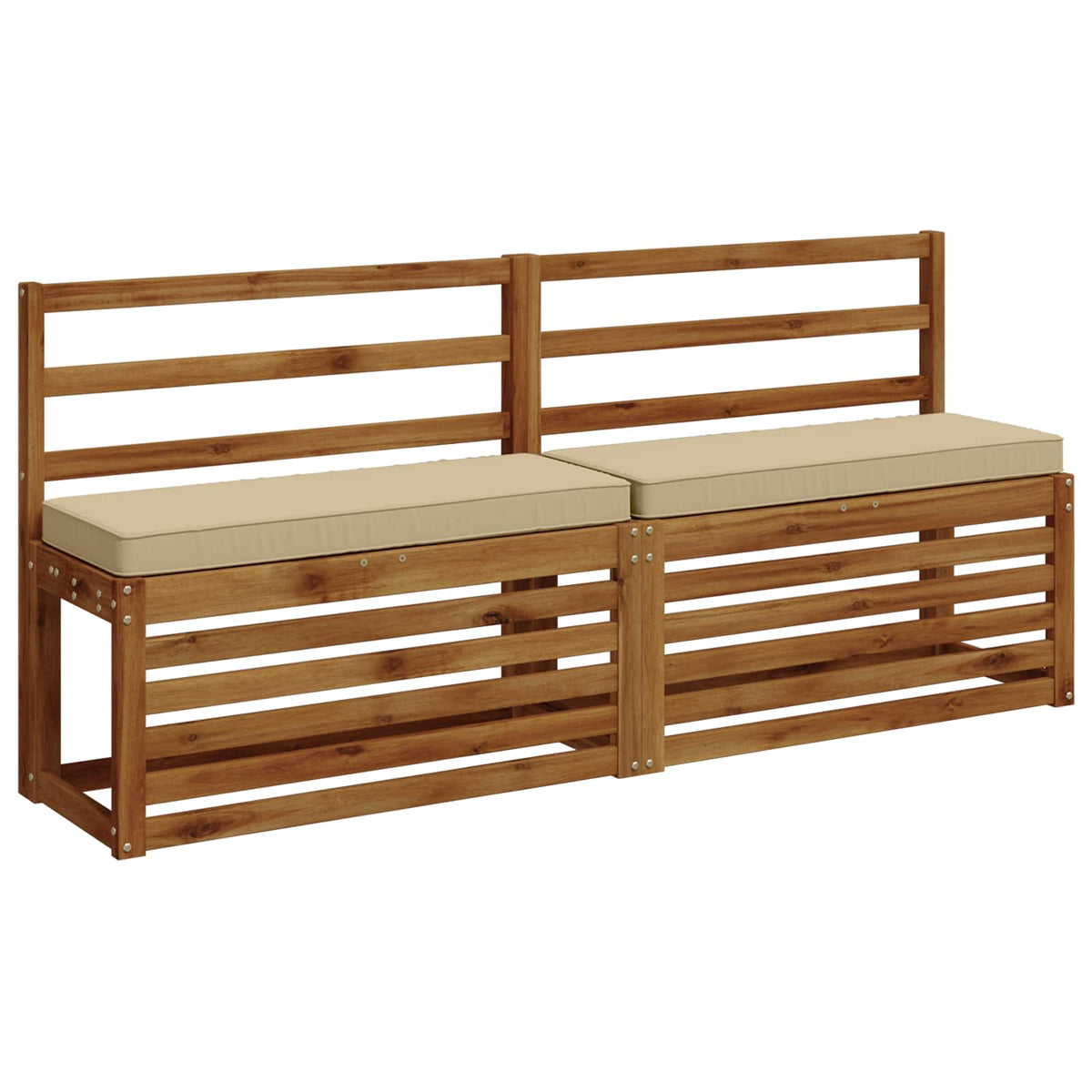 Vidaxl 2-delige bankkussens vught 2 pcs 100% polyester beige