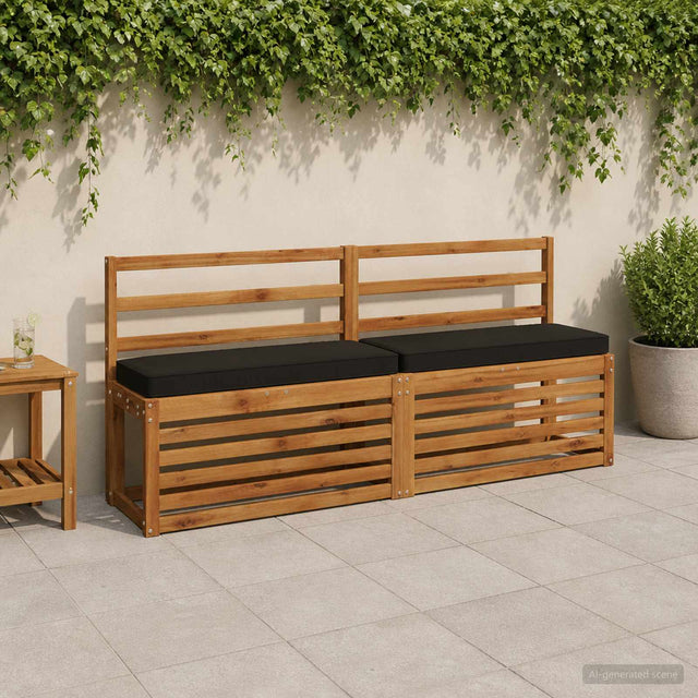 Vidaxl 1-delig bankkussen vught 100% polyester zwart 60 x 30 x 5 cm