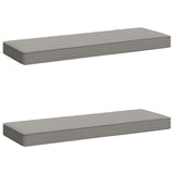 Vidaxl 2-delige bankkussens vught 2 pcs 100% polyester grijs