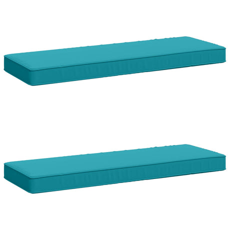 Vidaxl 2-delige bankkussens vught 2 pcs 100% polyester turquoise