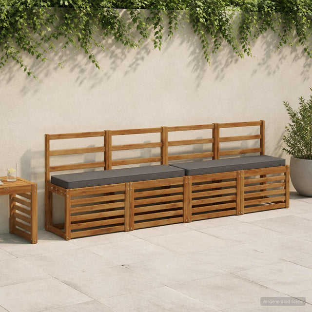Vidaxl 1-delig bankkussen vught 100% polyester grijs 110 x 30 x 5 cm