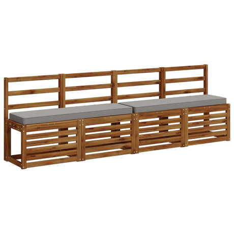 Vidaxl 1-delig bankkussen vught 100% polyester grijs 100 x 30 x 5 cm