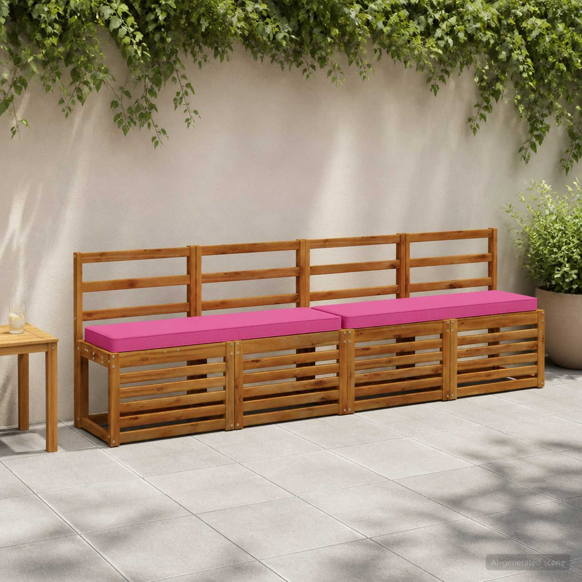 Vidaxl 1-delig bankkussen vught 100% polyester roze 100 x 30 x 5 cm