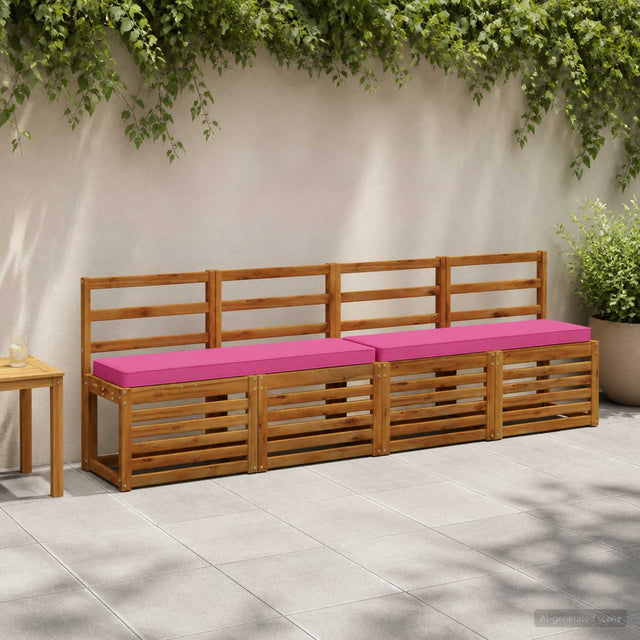 Vidaxl 1-delig bankkussen vught 100% polyester roze 100 x 30 x 5 cm