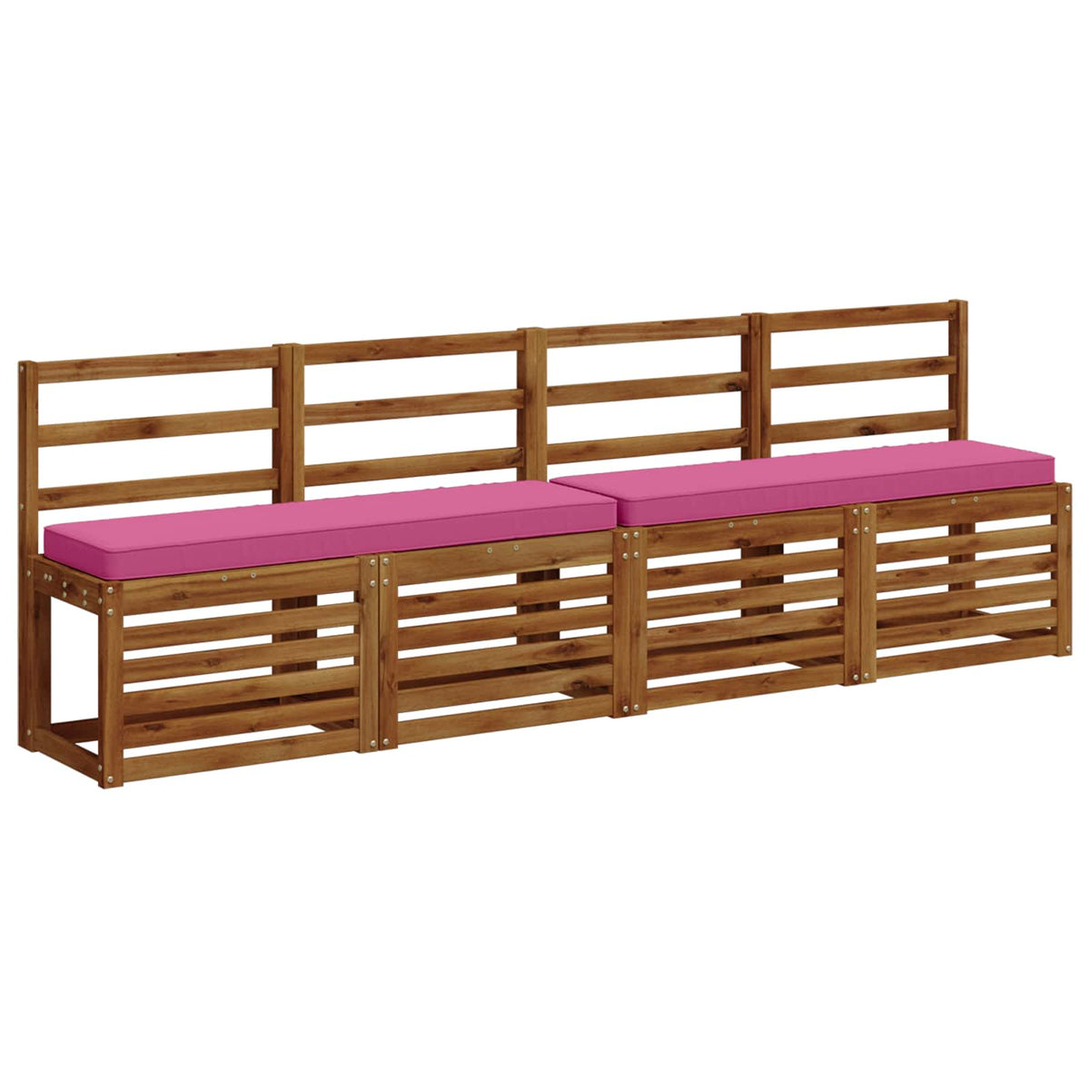 Vidaxl 1-delig bankkussen vught 100% polyester roze 100 x 30 x 5 cm