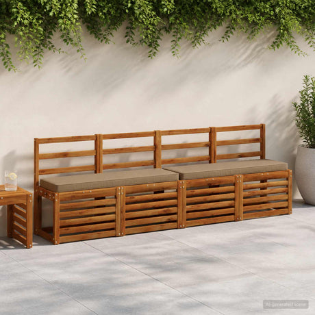 Vidaxl 1-delig bankkussen vught 100% polyester taupe 100 x 30 x 5 cm