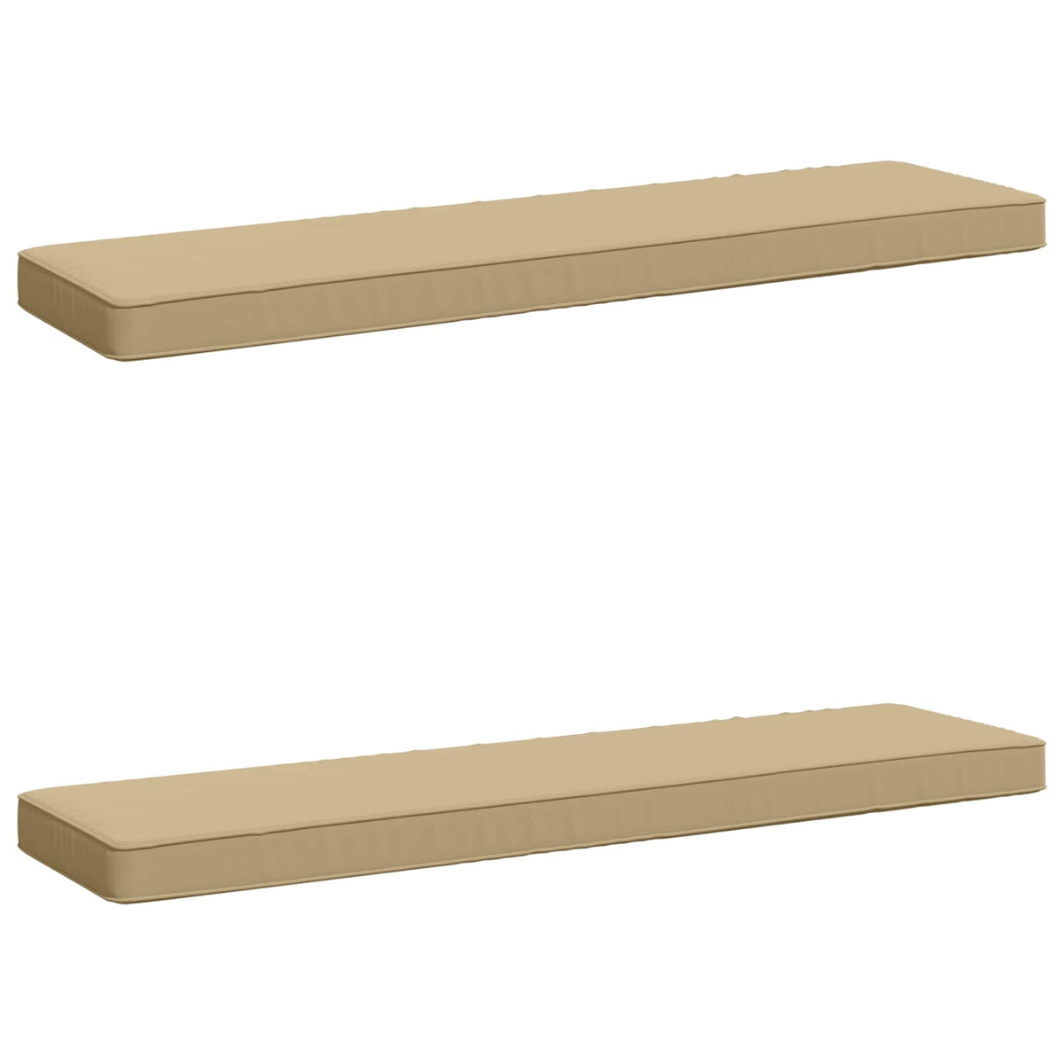 Vidaxl 2-delige bankkussens vught 2 pcs 100% polyester beige