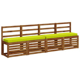 Vidaxl 1-delig bankkussen vught 100% polyester helder groen