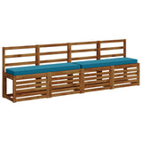 Vidaxl 1-delig bankkussen vught 100% polyester lichtblauw