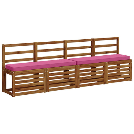 Vidaxl 1-delig bankkussen vught 100% polyester roze 120 x 30 x 5 cm