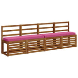 Vidaxl 2-delige bankkussens vught 2 pcs 100% polyester roze