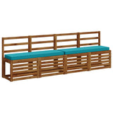 Vidaxl 1-delig bankkussen vught 100% polyester turquoise