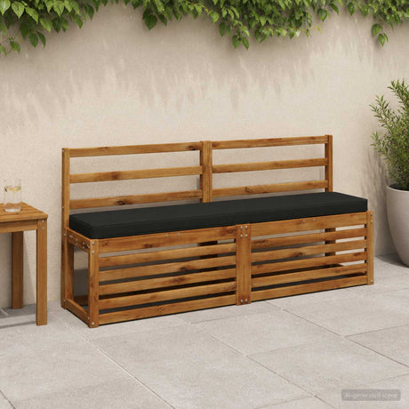 Vidaxl 1-delig bankkussen vught 100% polyester zwart 140 x 30 x 5 cm