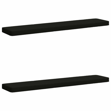 Vidaxl 2-delige bankkussens vught 2 pcs 100% polyester zwart