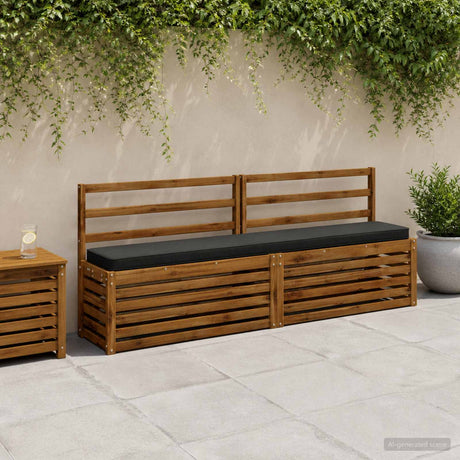 Vidaxl 1-delig bankkussen vught 100% polyester zwart 170 x 30 x 5 cm