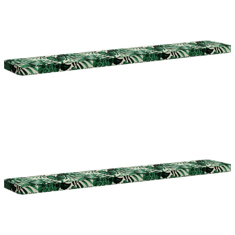 Vidaxl 2-delige bankkussens vught 2 pcs 100% polyester bladpatroon