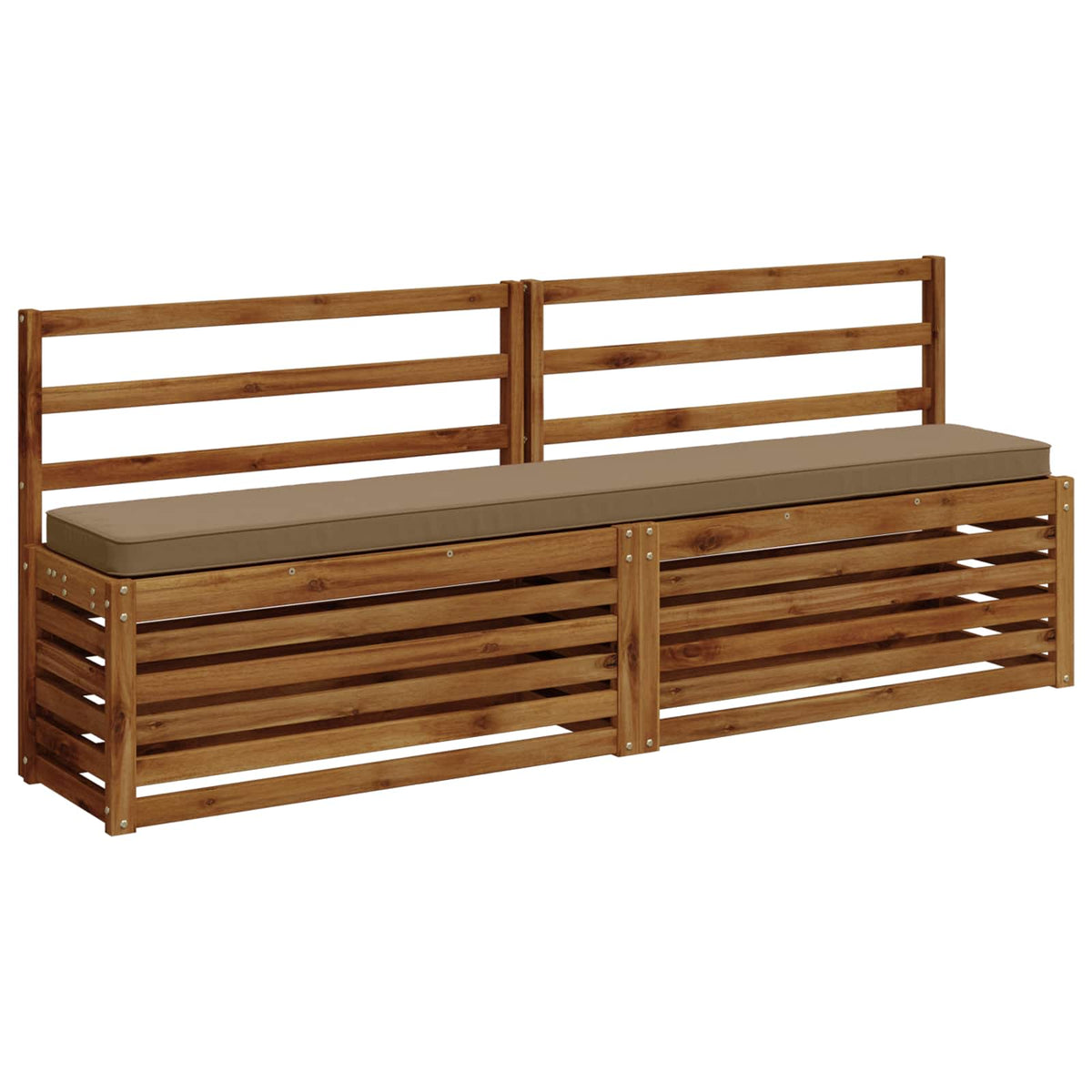 Vidaxl 1-delig bankkussen vught 100% polyester taupe 170 x 30 x 5 cm