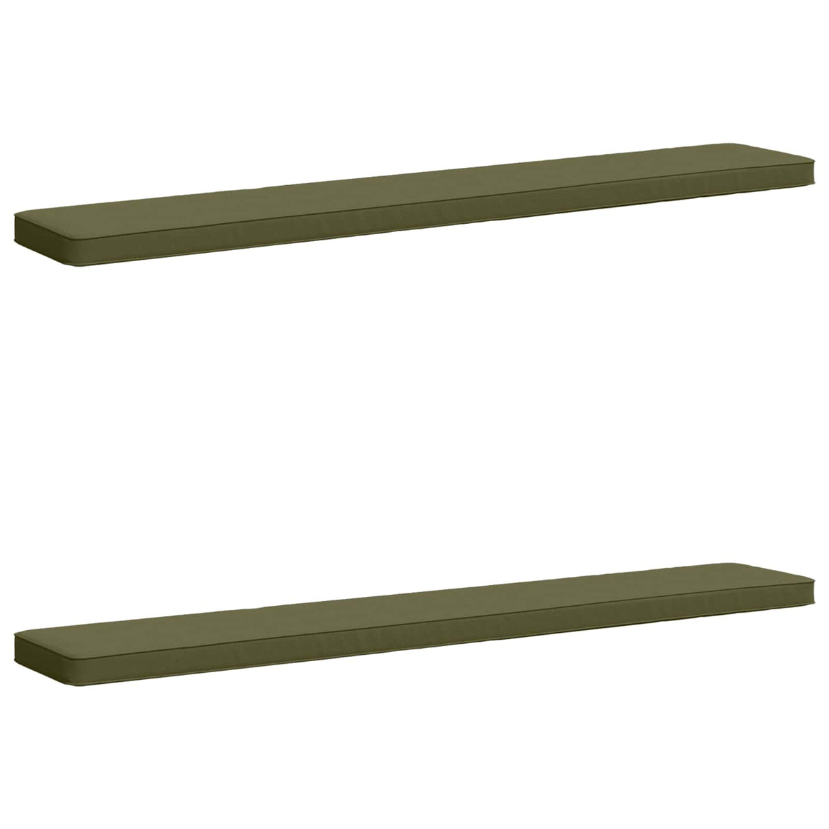 Vidaxl 2-delige bankkussens vught 2 pcs 100% polyester olijfgroen